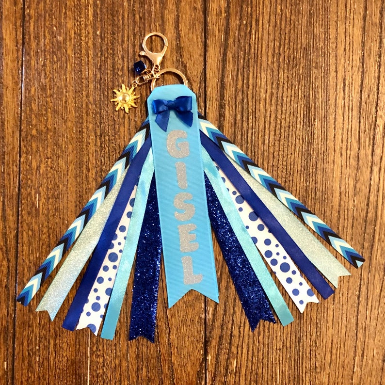 Personalized RIBBON KEYCHAIN Name Key Ring/bag Tag/zipper Etsy