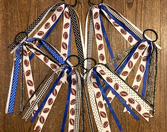 FOOTBALL HAIR RIBBONS - ponytail holder ponies tie bow (custom/any color combination) ... available personalized