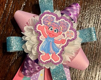 Abby Cadabby BIRTHDAY BADGE - Sesame Street Lapel/Backpack Pin custom, one of a kind brooch ... ready to ship!