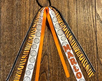 VOLLEYBALL HAIR RIBBONS - ponytail holder ponies tie bow (custom/any color combination) ... available personalized