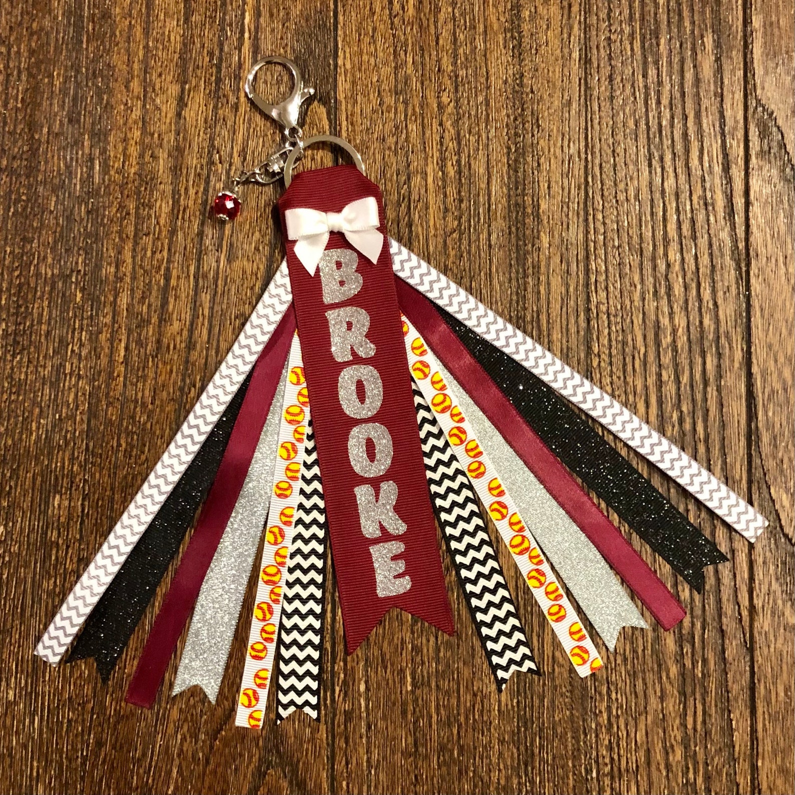 Personalized RIBBON KEYCHAIN Name Key Ring/bag Tag/zipper Etsy