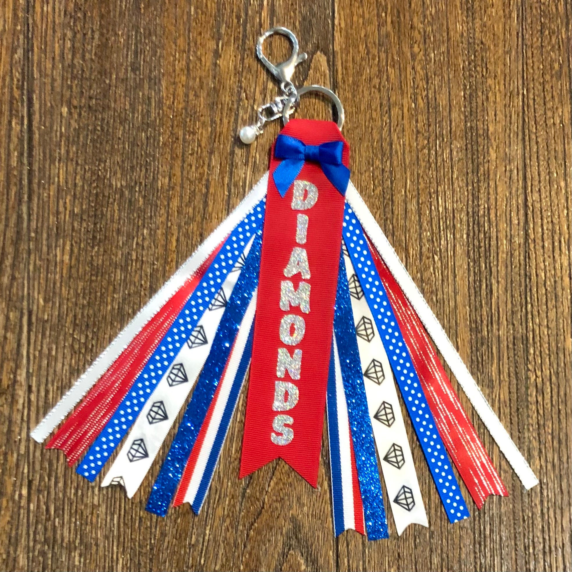 Personalized RIBBON KEYCHAIN - Name Key Ring/bag Tag/zipper Pull/purse ...