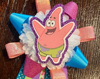 Patrick Starfish BIRTHDAY BADGE - SpongeBob Lapel/Backpack Pin custom, one of a kind brooch ... ready to ship!