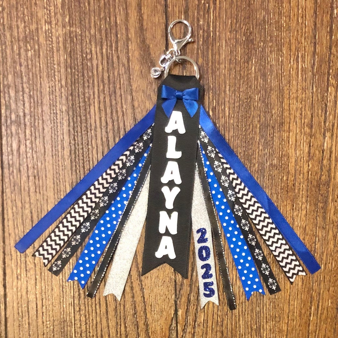 Personalized RIBBON KEYCHAIN Name Key Ring/bag Tag/zipper Etsy