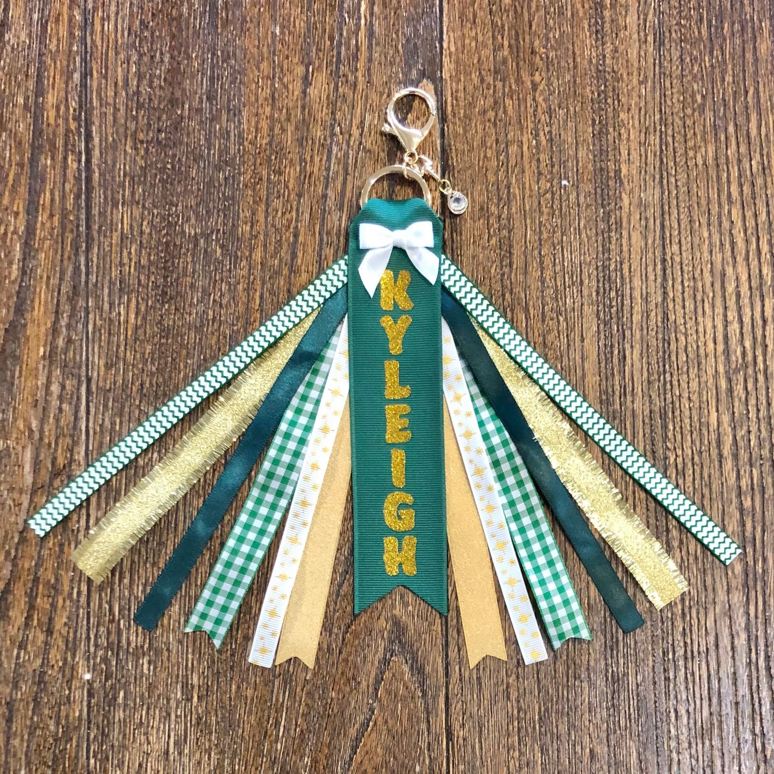 Personalized RIBBON KEYCHAIN Name Key Ring/bag Tag/zipper Etsy