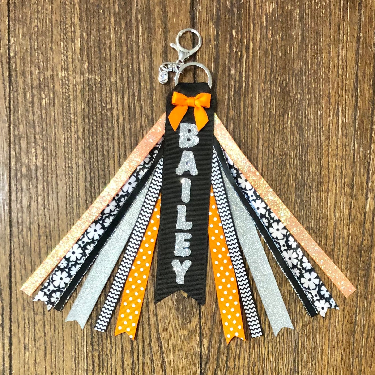Personalized RIBBON KEYCHAIN Name Key Ring/bag Tag/zipper - Etsy