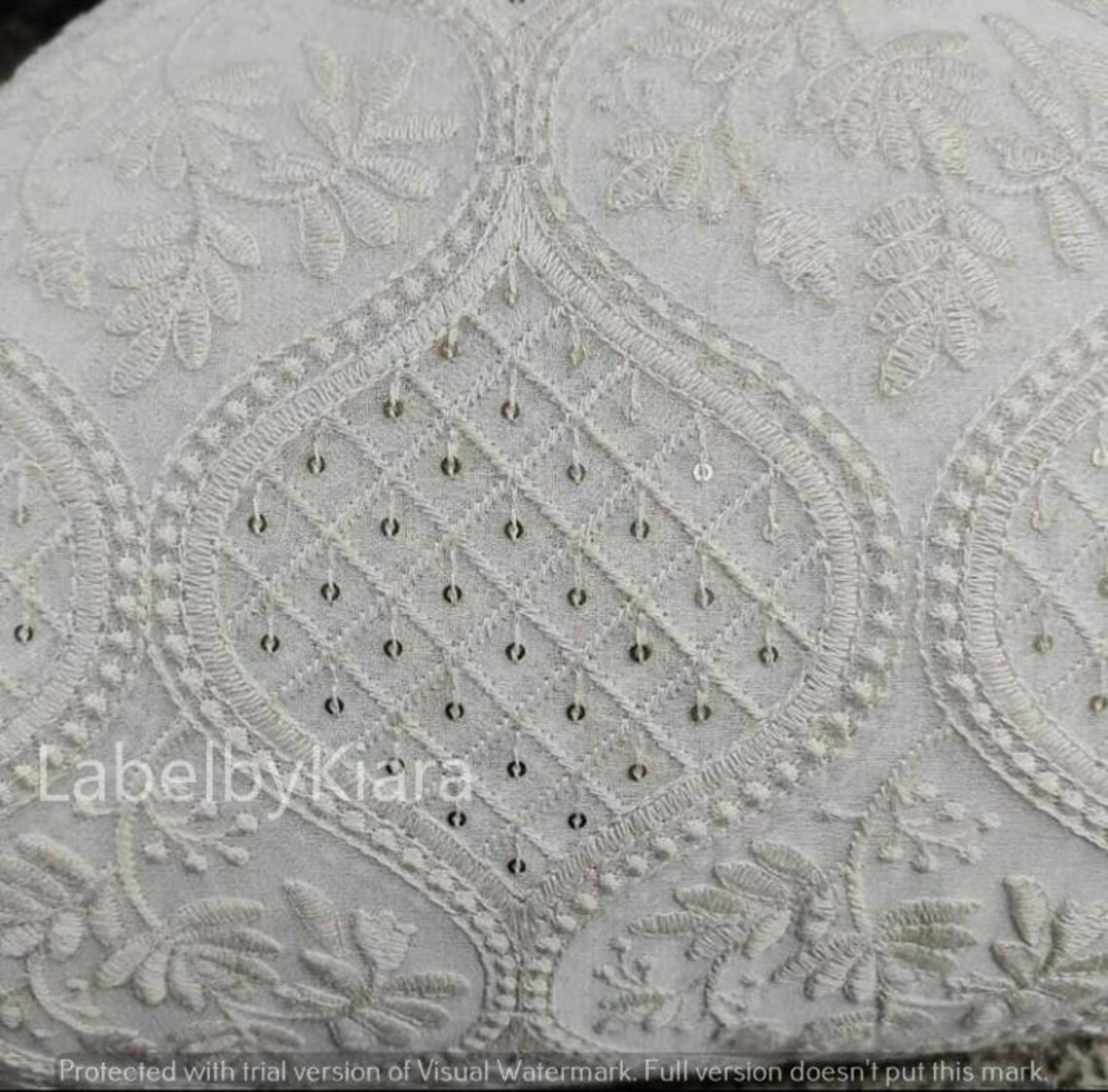 Men's Sequins Chikankari Embroidered Kurta with Pyjama