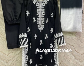 Indian pakistani kurta pants and dupatta designer salwar kameez for women bridesmaid dress indo western dress pakistani suit pakistani dress