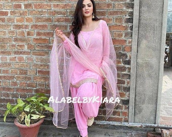Abito punjabi patiala su misura per donna, salwar kameez, salwar suit lengha choli, colori disponibili, abiti indiani punjabi