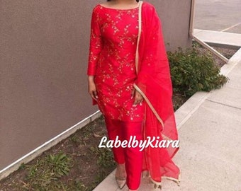 Embroidered punjabi suits for women salwar kameez patiala suit bridesmaid dress Indian dress indo western dress