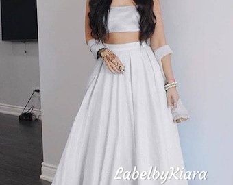 White lehenga choli for women Indian Designer lehenga choli bridesmaid lehenga Salwar suit anarkali suit
