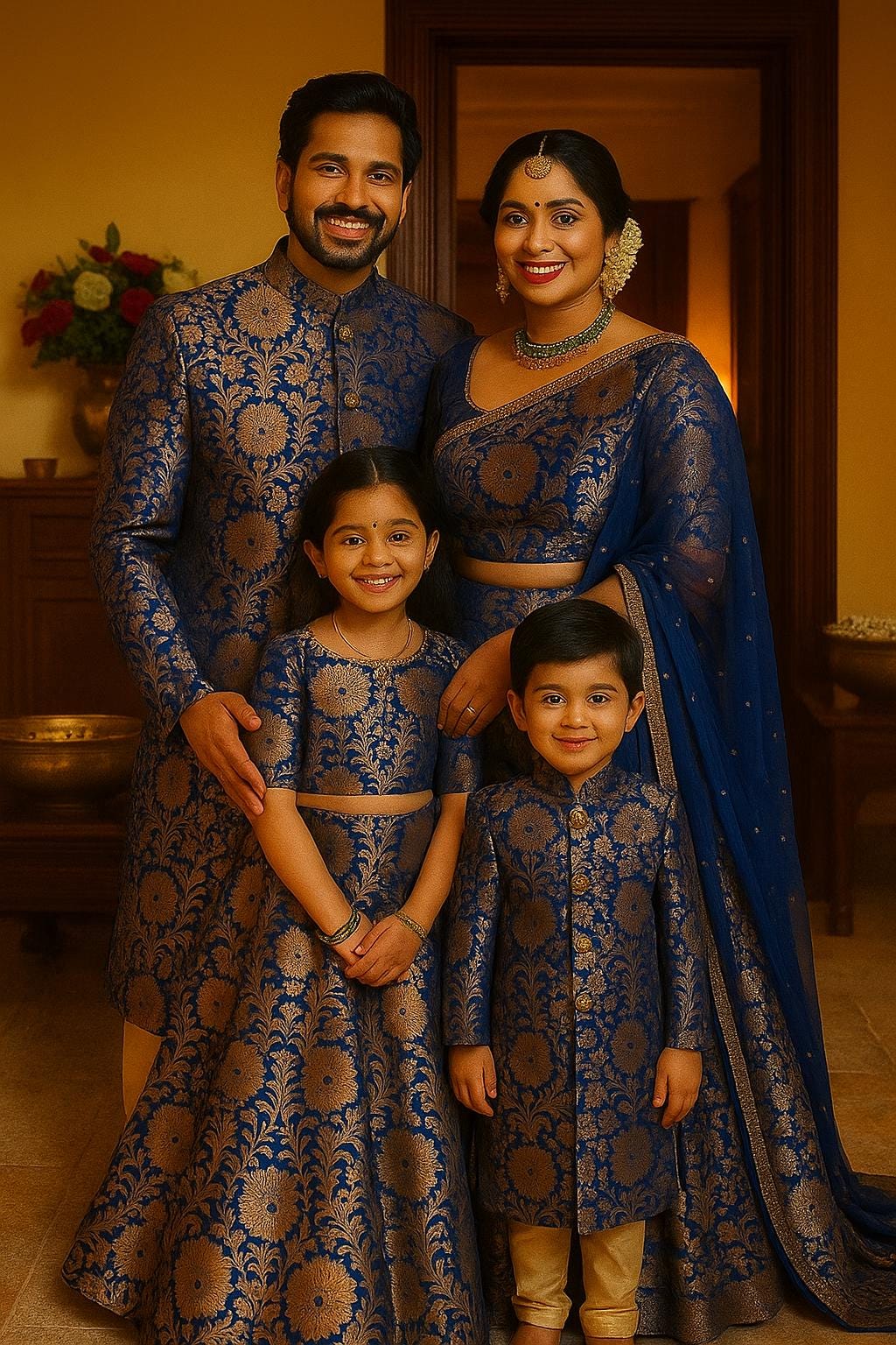 Indian family matching outfits France