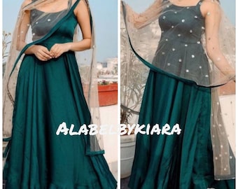 Abito indiano pakistano, vestito da sera indiano, lengha choli. Colori disponibili: abito indo-occidentale, abito indiano, abito da ricevimento di nozze, completo pakistano.