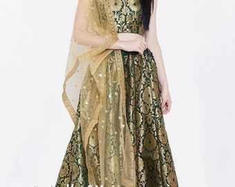 Custom made lehenga blouse dupatta indian lengha choli Colors available traditional wear indian dress banarasi lehenga pakistani lehenga