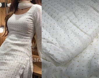 女性用ホワイトムカイシュワーククルタパティアラスーツ、インドのサルワールスーツ、ウェディングクルタパティアラドレス、ホワイトパンジャブスーツ、パキスタンサルワールカミーズ
