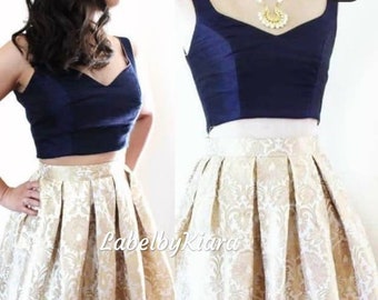 Brocade skirt with silk blouse lehenga choli for women bridesmaid lehenga choli Indian lehenga choli for women