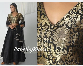 Brocade top with kalidaar skirt and net dupatta bridesmaid lehenga choli bridesmaid dress Indian lehenga choli for women ghagra choli