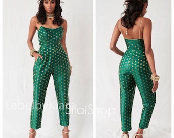 Indiase mouwloze brokaat jumpsuit voor vrouwen Indiase salwar-pak voor bruiloft jumpsuit jurk Punjabi-pak Indiase salwar kameez cocktailjurk