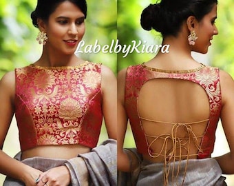 Designer Custom made banarasi brocade blouse lehenga blouse sari blouse indian blouse choli Colors available