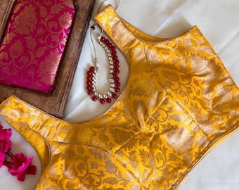Custom made banarasi brocade blouse lehenga blouse sari blouse indian blouse choli lengha choli Colors available