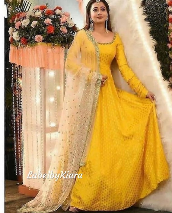 Yellow Indian Anarkali Suit With Sequins Dupatta All Over Bridesmaid Dress Choli Bridesmaid Dress Indian Dress Indian Anarkali Gown - Etsy Yellow Indian Anarkali Suit With Sequins Dupatta All Over Bridesmaid Dress Choli Bridesmaid Dress Indian Dress Indian Anarkali Gown - Etsy