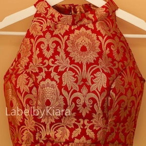 Trendy Brokat Neckholder Bluse Top Für Frauen Sari Bluse Fertigbluse Indisches Neckholder Top Hochzeit Lengha Choli Partywear Crop Top
