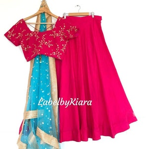 Gold embroidered blouse silk lehenga with net dupatta Indian Designer lengha choli for women bridesmaid lengha dress Indian pakistani lengha