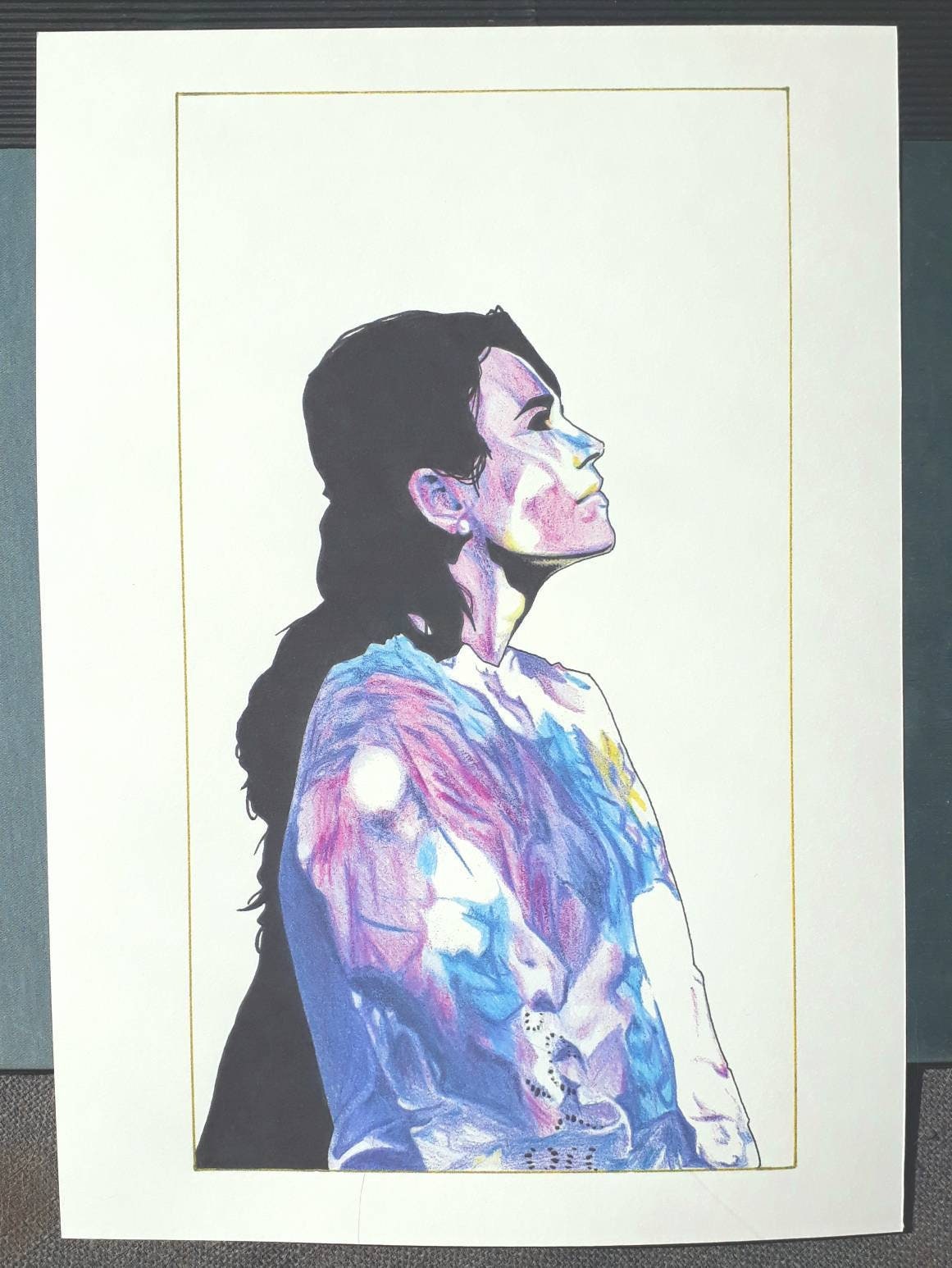 Notre-Dame Des Lumières - Art Print Of Coloured Pencils Illustration A4