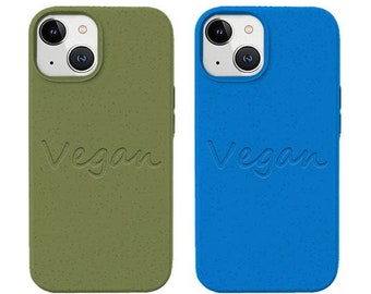 Vegan Logo Biodegradable phone case for Samsung Galaxy A13 4G A53 5G iPhone 15 14 13 SE 2022 2020 8 7 6 Eco Compostable Cellphone cover