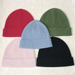 Merino Wool Beanie Hat, Extremely Warm, Quality Superfine Yarn, Black Blue Green Yellow Purple Red, Women's Men's Hat for Women Men