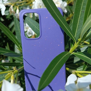 A purple case set amidst nature