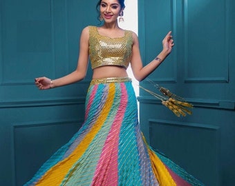 multicolor lehenga designs