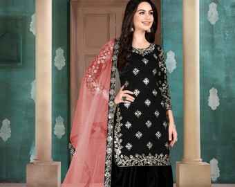 black punjabi dress for girl