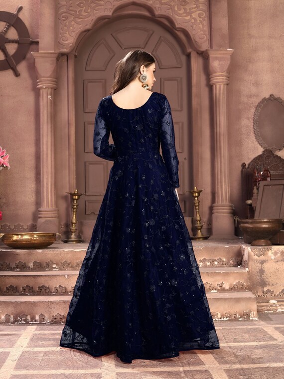 Beautiful Designer Royal Blue Anarkali 
