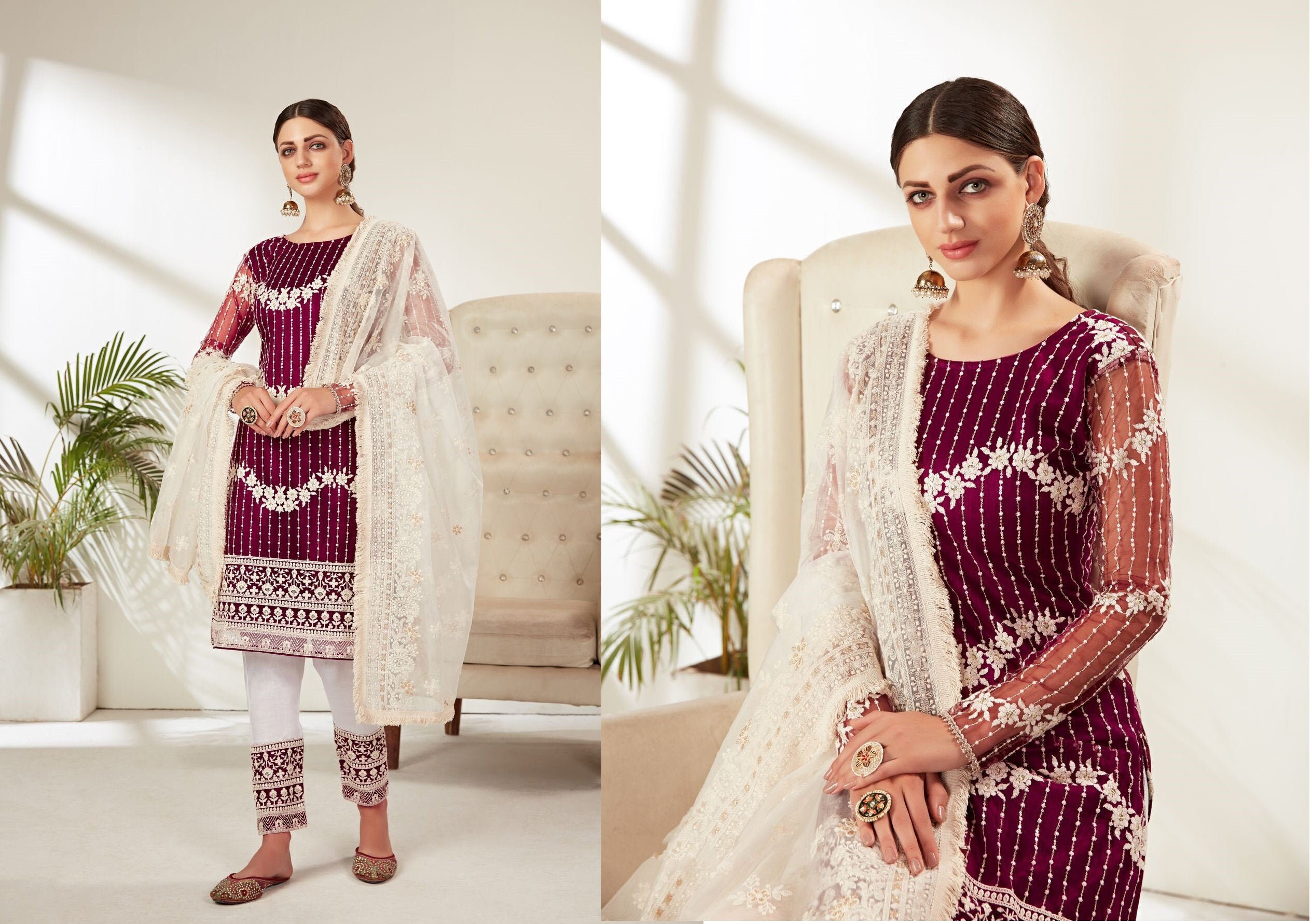Ready to Wear Pants Style Salwar Suits 