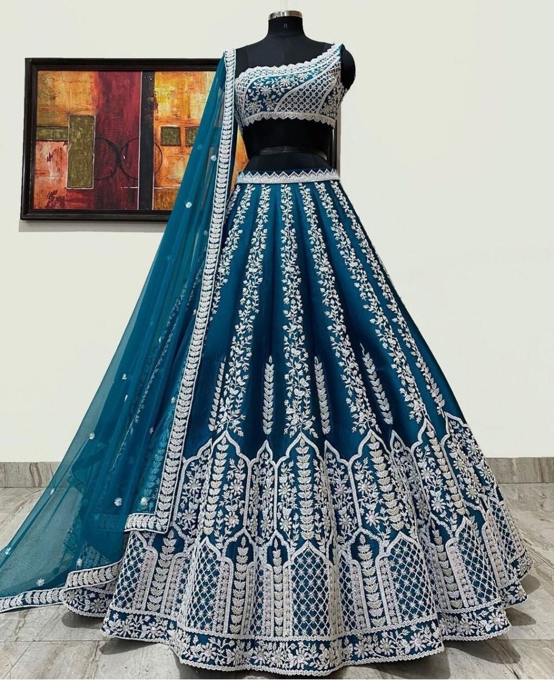 Buy Art Silk Patch Border Work Lehenga Choli | Wedding Lehenga Choli