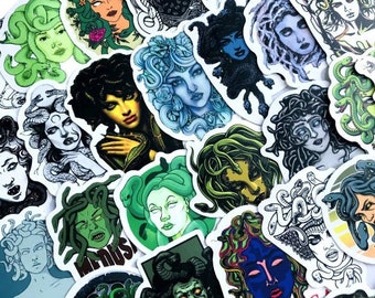 50pcs Medusa Style Stickers For Decorate Laptop Home Wall Notebook Sticker Pack