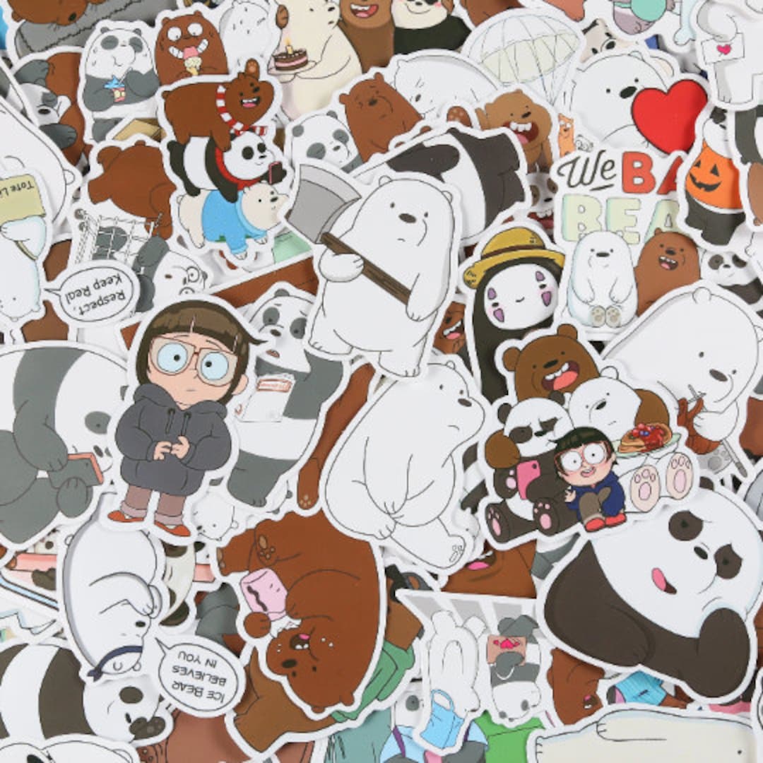  100pcs Cute Cartoon Korean Bear Stickers for Kids  Scrapbooking,Lovely Aesthetic Vinyl Stickers for HydroFlasks Laptop Water  Bottle Journal Fridge Graffiti Decals : Toys & Games