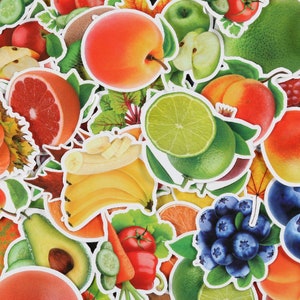 100pcs Fruit Stickers for Laptop Decals /Refrigerator Stickers / Kids Teen Sticker pack Decoration