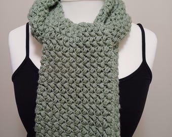Puff Stitch Crochet Pattern PDF, Ladies Handmade Scarf