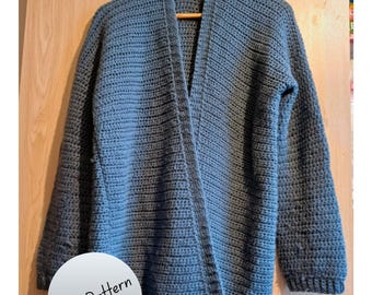 Crochet Cardigan Pattern for Women, Beginner Friendly PDF, Instant Download
