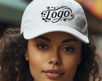 Custom Rhinestone or Printed Hat, Personalized Cap, Embroidery Logo Hat , Personalized Rhinestone Print On Demand Mockup