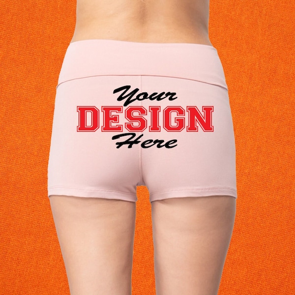 Customize High Waisted Booty Shorts, Personalized Yoga Shorts , Sexy High Waisted Yoga Shorts, Bachelorette Party Short, Nfl, Super Bowl