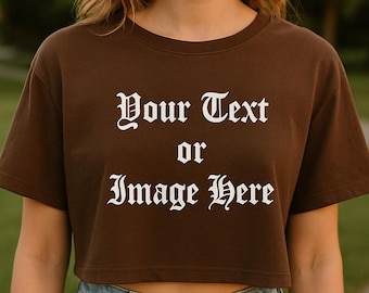 Custom Crop Top Shirt | Bella+Canvas Boxy Tee | Personalized Design for Business, Events & Gifts
