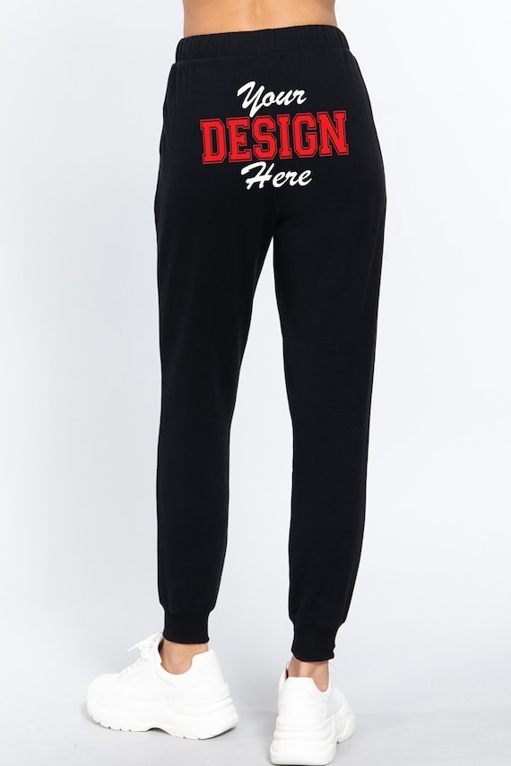 Custom Cotton Blend Sweat Joggers, Personalized Sport Gift
