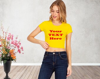 Custom  Crop Top, Crop Top for Women, Personalized Crop Top, NFL, Super Bowl, NBA, Graduation, Cowboys, Soccer, Mothers Day, Valentine Gift