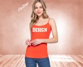Custom Cotton Cami Top, Personalized Spaghetti Strap Tank