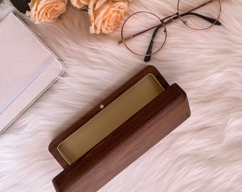 Handcrafted Personalizable Wooden Glasses Case Solid Wood Glasses Holder Sunglasses Organizer