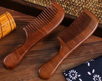 Personalized Ebony Wood Hairbrush: Natural Scent, Static-Free