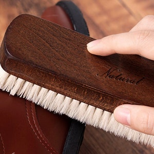 Naturally Simple Wool and Wood Soft Shoe Brush image 2